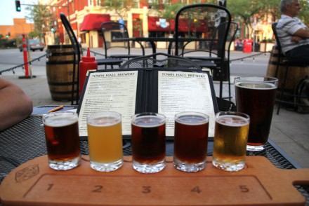 Town Hall Brewery Flight and Menu