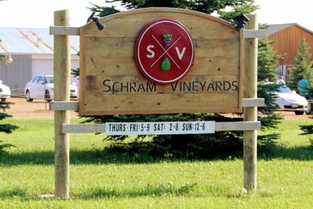 Schram Vineyards Winery & Brewery Sign