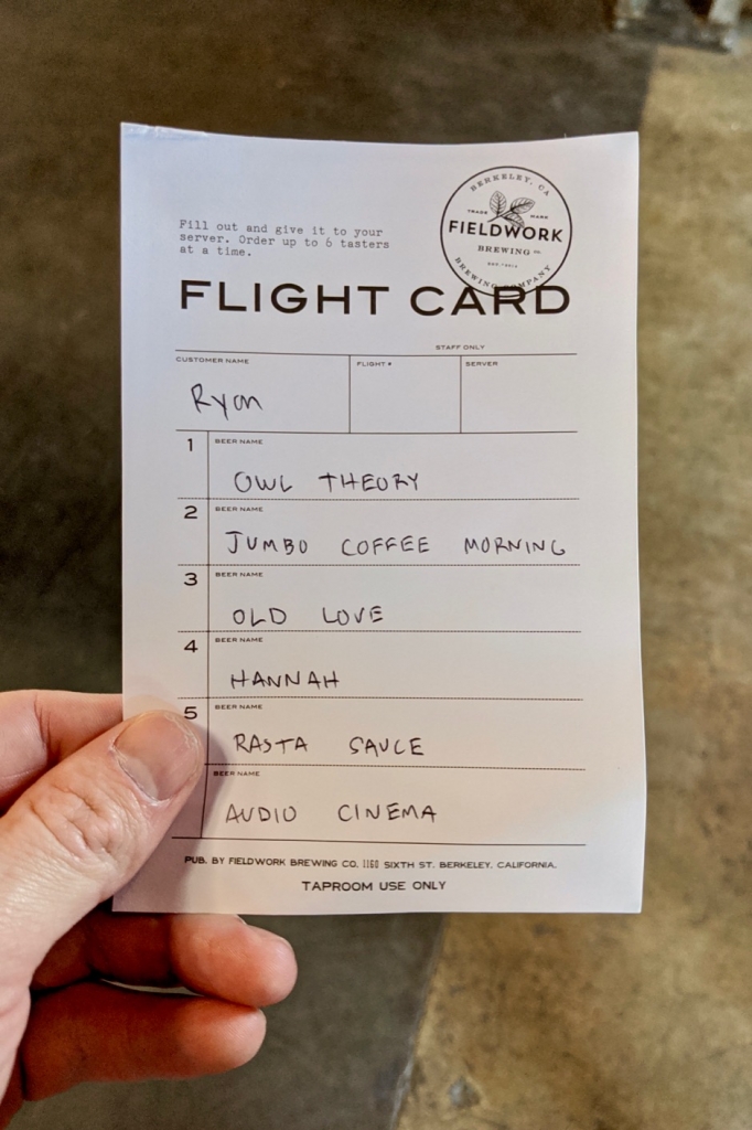 Fieldwork Flight Card